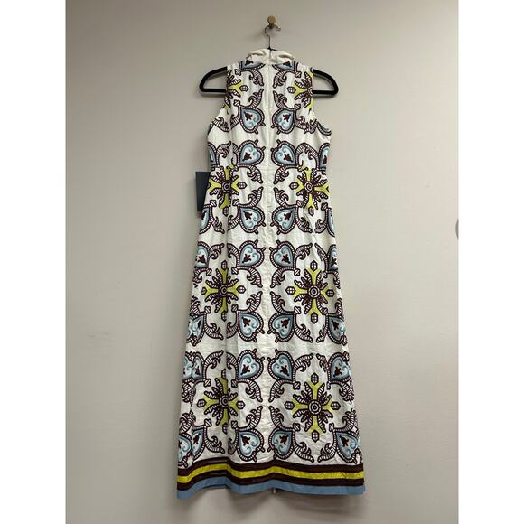 TUCKERNUCK Citron and Slate Blue Embroidered Leighton Dress Size XL NWT - Picture 5 of 6